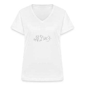 Tiere - Frauen-T-Shirt mit V-Ausschnitt - Weiß - Vorne - Lela (165cm)