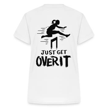 Leichtathletik Hürdenlauf Sport - Frauen-T-Shirt mit V-Ausschnitt - Weiß - Hinten - Zoe (177cm)