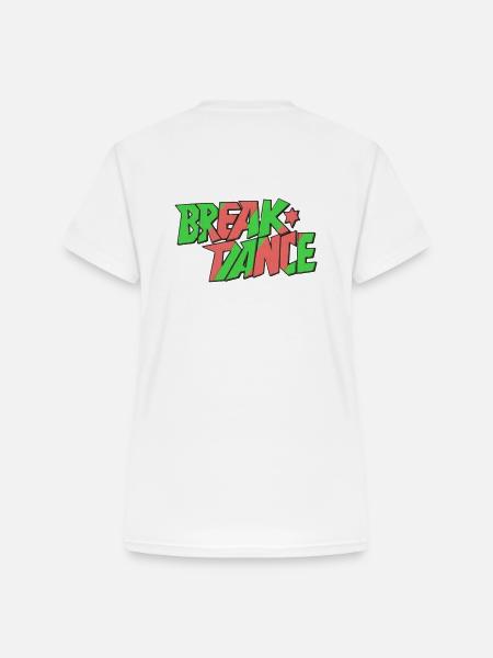 BreakDancer - Frauen-T-Shirt mit V-Ausschnitt - Weiß
