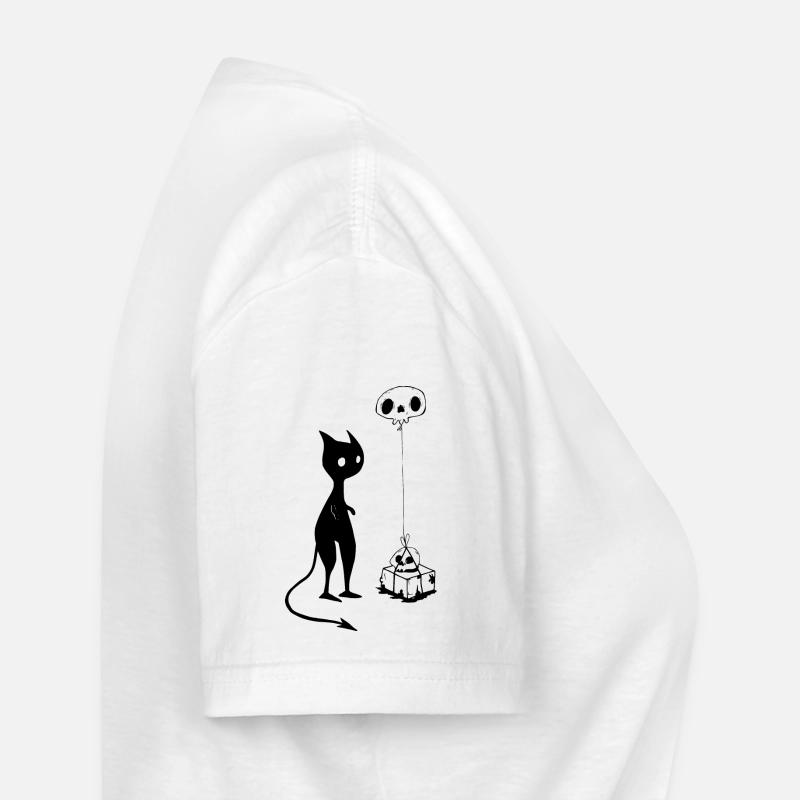 Cat gift skull devil evil Women's V-neck T-shirt