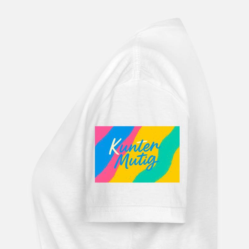 Kunter Explosion de couleurs courageuse T-shirt col V Femme