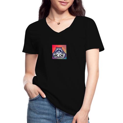 bcde_logo - Klassisches Frauen-T-Shirt mit V-Ausschnitt