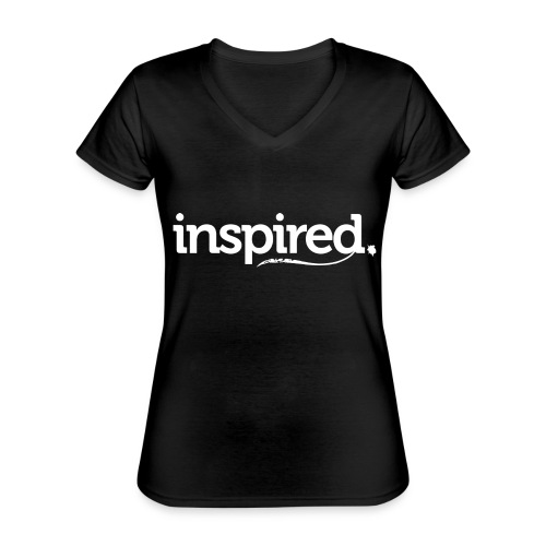 inspired. weiß - Klassisches Frauen-T-Shirt mit V-Ausschnitt