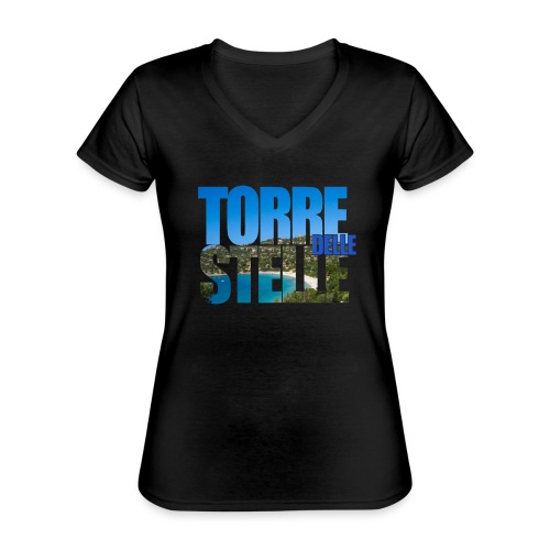 TorreTshirt - Maglietta da donna classica con scollo a V