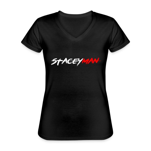 staceyman red design - Classic Women's V-Neck T-Shirt