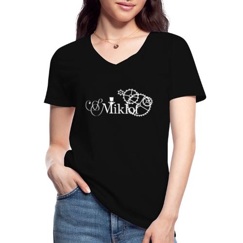 miklof logo white 3000px - Classic Women's V-Neck T-Shirt