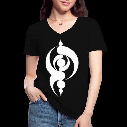 Motif Crop Circle - T-shirt classique col V Femme
