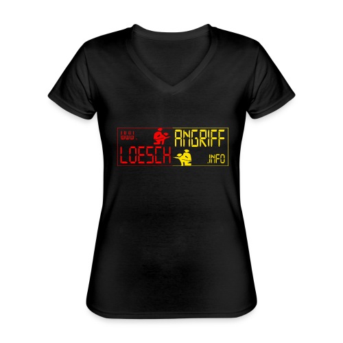 logo2014rotgelb png - Klassisches Frauen-T-Shirt mit V-Ausschnitt