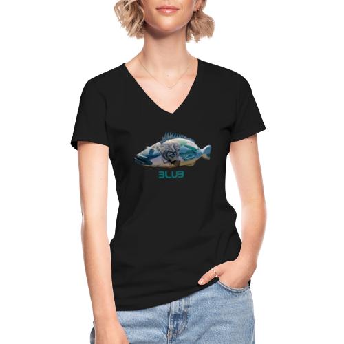 Fisch - Klassisches Frauen-T-Shirt mit V-Ausschnitt