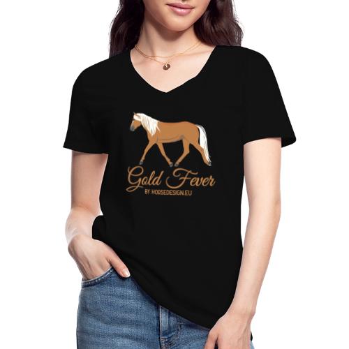 Gold fever - Haflinger - Klassisches Frauen-T-Shirt mit V-Ausschnitt