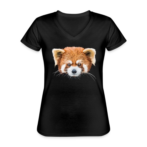 Roter Panda - Klassisches Frauen-T-Shirt mit V-Ausschnitt