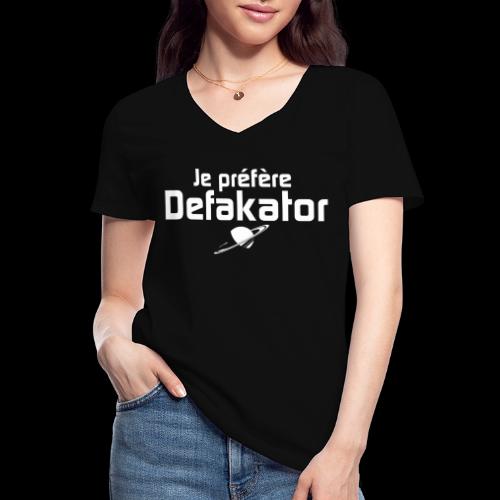 Je préfère Defakator - T-shirt classique col V Femme