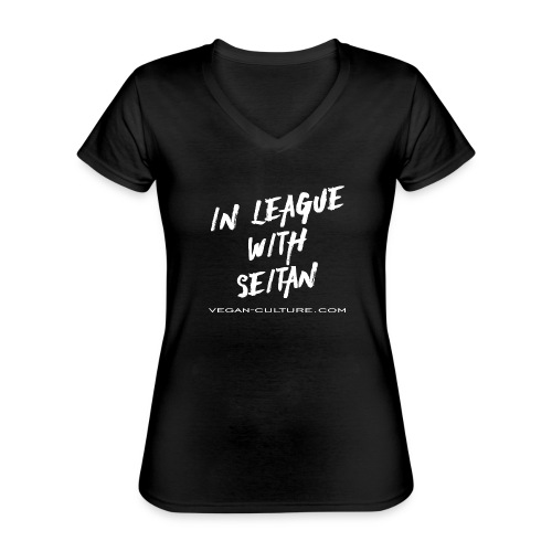 Seitan Power - Vegan Culture - Klassisches Frauen-T-Shirt mit V-Ausschnitt