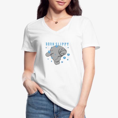 Born Slippy - Klassisk T-shirt med V-ringning dam