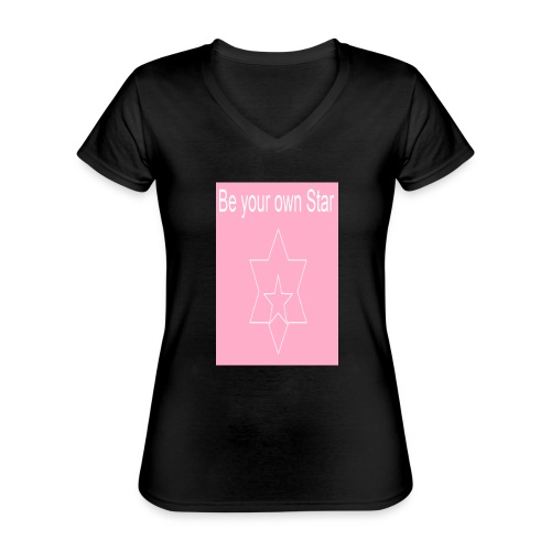 Be your own Star - Klassisches Frauen-T-Shirt mit V-Ausschnitt
