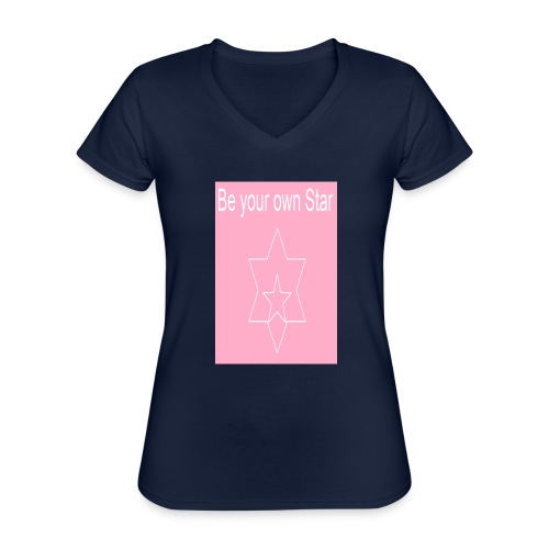 Be your own Star - Klassisches Frauen-T-Shirt mit V-Ausschnitt