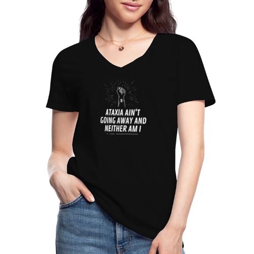 Ataxia nie odchodzi - Klasyczna koszulka damska z dekoltem w serek