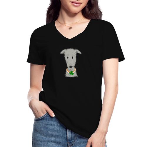 Irish Wolfhound - Klassisches Frauen-T-Shirt mit V-Ausschnitt