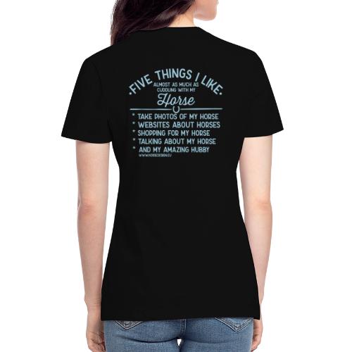 Fünf Dinge die ich lieber mag - Pferd - Klassisches Frauen-T-Shirt mit V-Ausschnitt