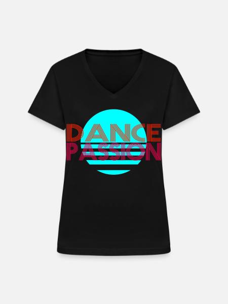 Dance - Frauen-T-Shirt mit V-Ausschnitt - Schwarz