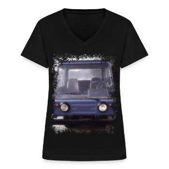 Multicar M25 - Frauen-T-Shirt mit V-Ausschnitt - Schwarz - Vorne - Lela (165cm)