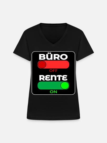 Abschiedsgeschenke für Rentner - RENTE - Frauen-T-Shirt mit V-Ausschnitt - Schwarz
