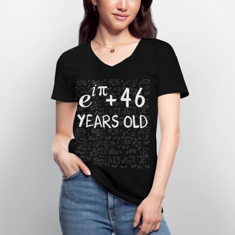 45e anniversaire 45 ans Euler Identité cadeau math T-shirt col V Femme