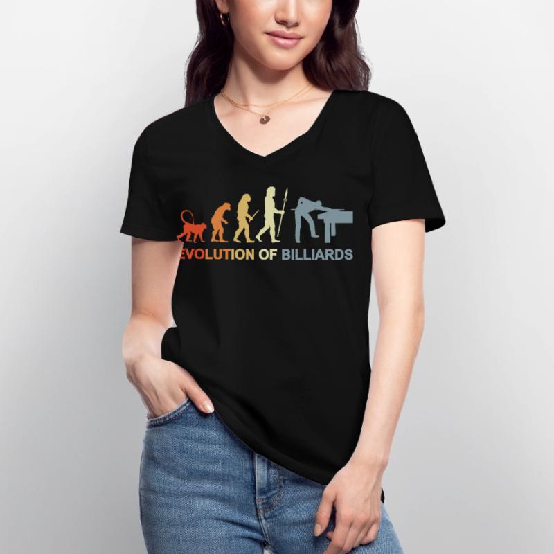 Billard Evolution T-shirt col V Femme
