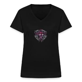 Färöer Inseln - Frauen-T-Shirt mit V-Ausschnitt - Schwarz - Vorne - Lela (165cm)