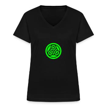 Keltisches Symbol - Frauen-T-Shirt mit V-Ausschnitt - Schwarz - Vorne - Lela (165cm)