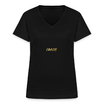 COACH - Women's V-neck T-shirt - black - Front - Lela (165cm)