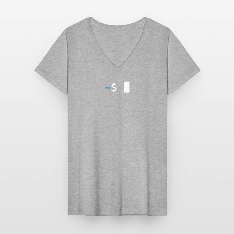 Commande Linux Shell T-shirt col V Femme
