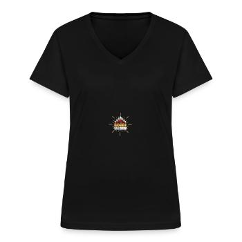 Bowling Bobbi - Frauen-T-Shirt mit V-Ausschnitt - Schwarz - Vorne - Lela (165cm)