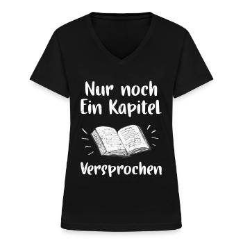 Buch - Frauen-T-Shirt mit V-Ausschnitt - Schwarz - Vorne - Lela (165cm)