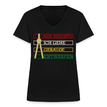 Architekt Architekten Architektur - Frauen-T-Shirt mit V-Ausschnitt - Schwarz - Vorne - Lela (165cm)