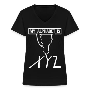 Zerspanungsmechaniker CNC Zerspaner - Frauen-T-Shirt mit V-Ausschnitt - Schwarz - Vorne - Lela (165cm)
