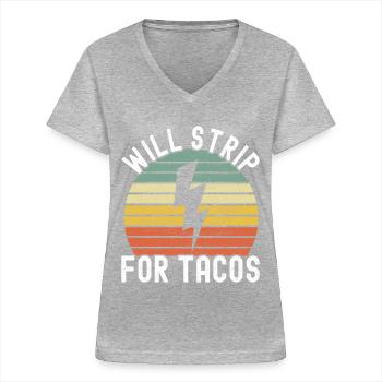 Electrician Electronics Technician - Women's V-neck T-shirt - sports grey - Front - Lela (165cm)