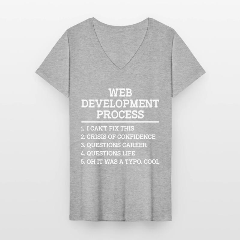 Web Developer Website Development IT Programmer Women's V-neck T-shirt