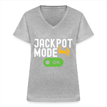 Pinball Flipper - Women's V-neck T-shirt - sports grey - Front - Lela (165cm)