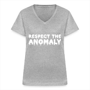 Paranormaler Ermittler Geister Jagen - Frauen-T-Shirt mit V-Ausschnitt - Grau meliert - Vorne - Lela (165cm)