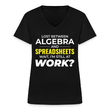 Work Memes Office-Humor Workplace Funny - Women's V-neck T-shirt - black - Front - Lela (165cm)