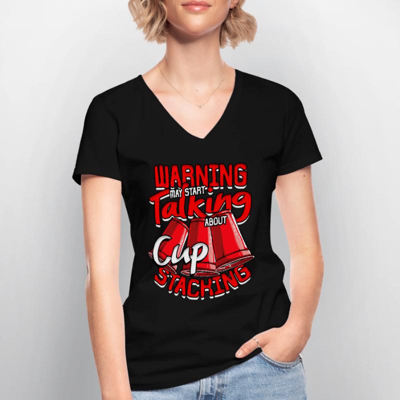 Sport Stacking Speed Stacker Cup Stacking Women's V-neck T-shirt