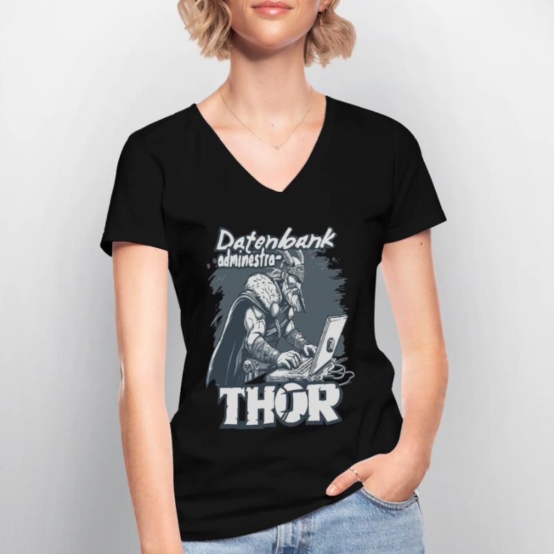 Database Administrator Coding Data Analyst Women's V-neck T-shirt