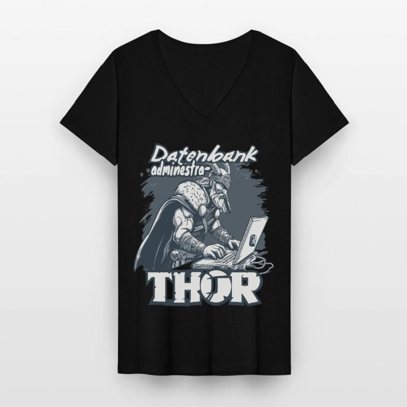 Database Administrator Coding Data Analyst Women's V-neck T-shirt