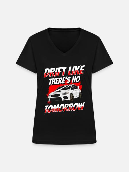 Drifting Auto Asphalt Flitzer - Frauen-T-Shirt mit V-Ausschnitt - Schwarz