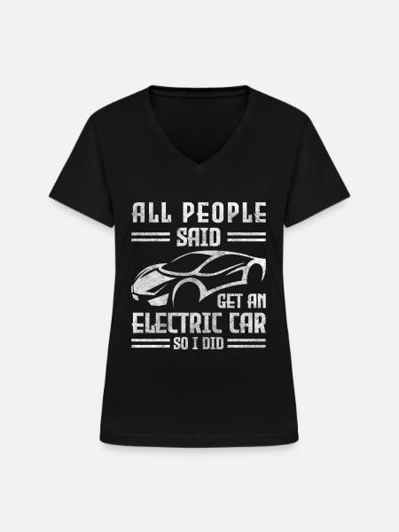 Strom Neu - Frauen-T-Shirt mit V-Ausschnitt - Schwarz