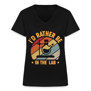 Biochemistry Biochemist Biochemist Biotech - Women's V-neck T-shirt - black - Front - Lela (165cm)