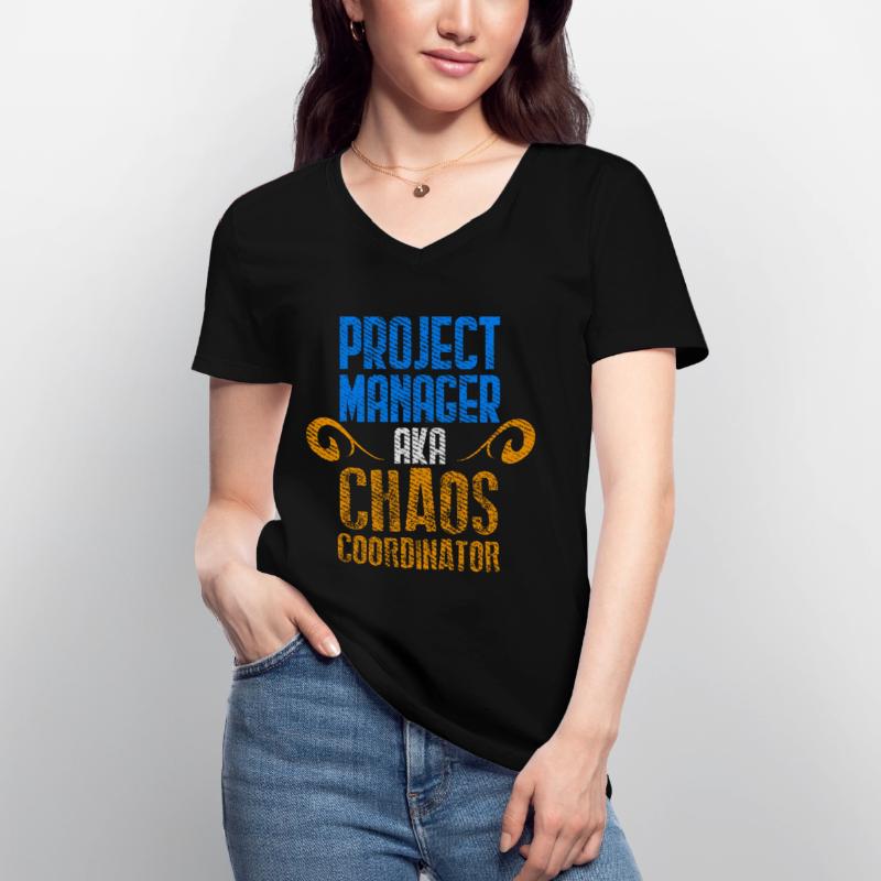 Projekt Manager Scrum Master Git Programmer Frauen-T-Shirt mit V-Ausschnitt