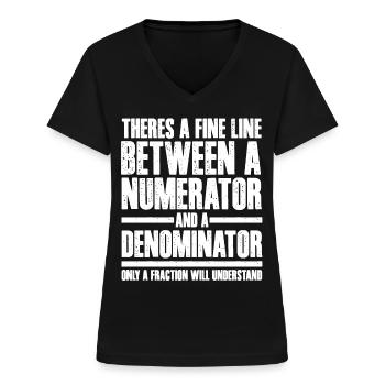 Mathematiker, Mathematik, Mathematik - Frauen-T-Shirt mit V-Ausschnitt - Schwarz - Vorne - Lela (165cm)