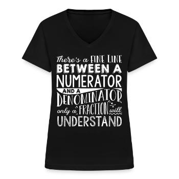 Matematici, Matematica, Matematica - Maglietta da donna con scollo a V - nero - Fronte - Lela (165cm)